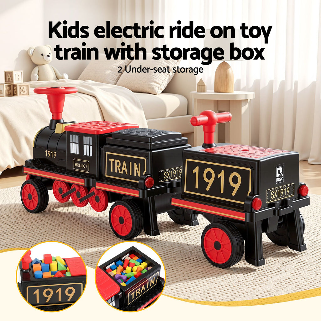 Rigo Kids Ride on Car Train 12V Electric Toy 2 Seater 136cm