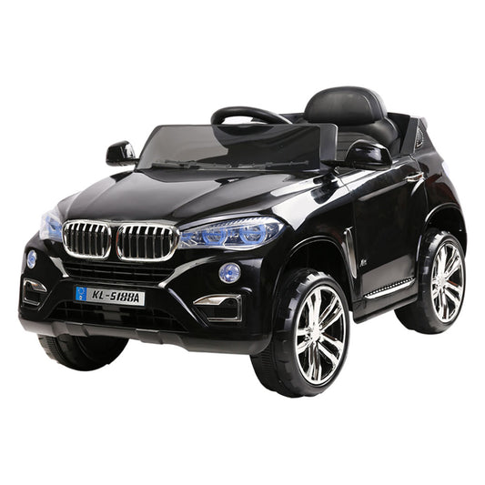 Rigo Kids - Vehículo eléctrico todoterreno para niños, inspirado en BMW, X5, control remoto, 6 V, color negro