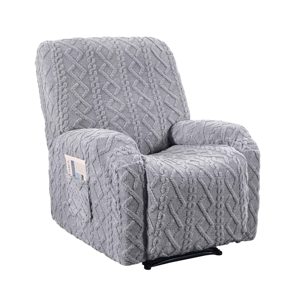 Artiss Recliner Chair Covers with Storage Side Pockets Grey