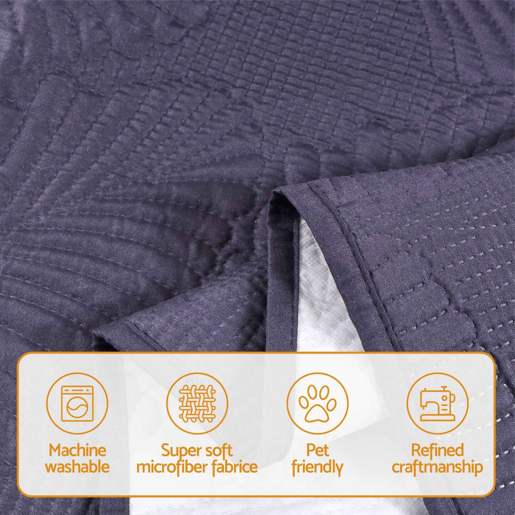 Artiss Quilted Recliner Chair Covers 100% Waterproof Recliner Slipcovers Grey