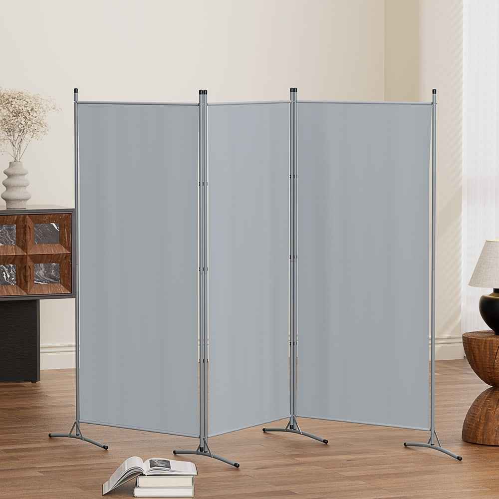 Artiss 3 Panel Room Divider Screen 260x180cm Fabric Grey