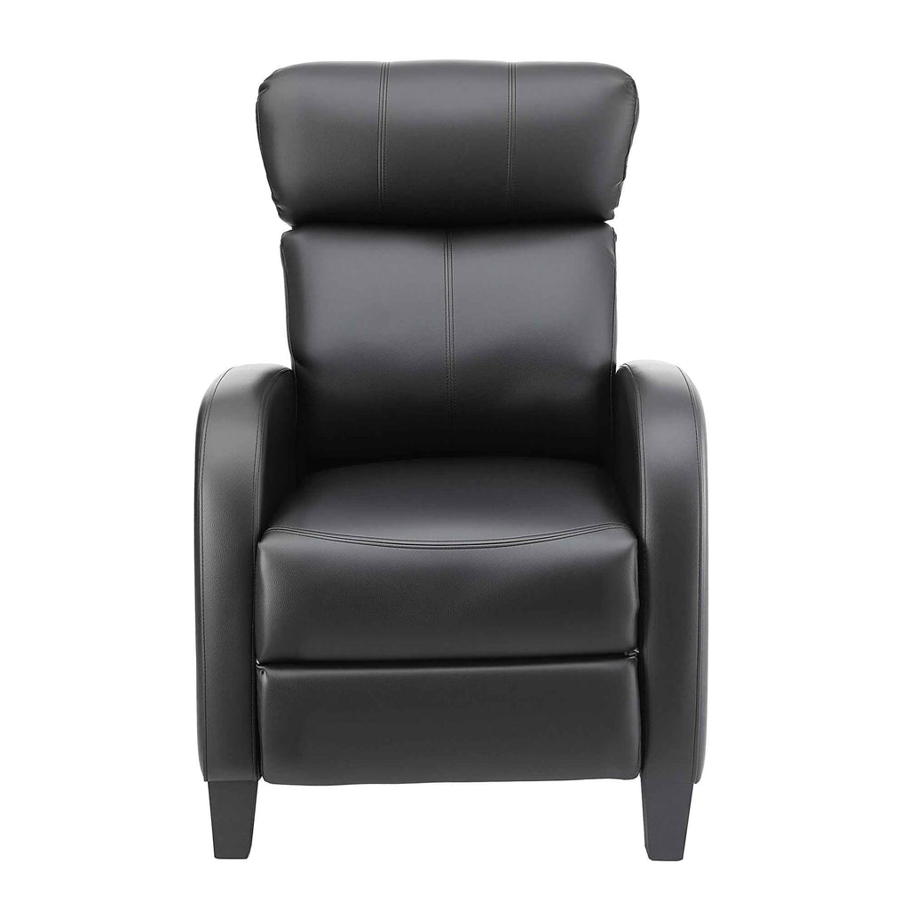 Artiss Massage Recliner Chair Small Recliner Sofa for Adults PU Leather Black