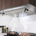 Devanti 600mm Range Hood 60cm Rangehood Kitchen Canopy LED Light Stainless Steel