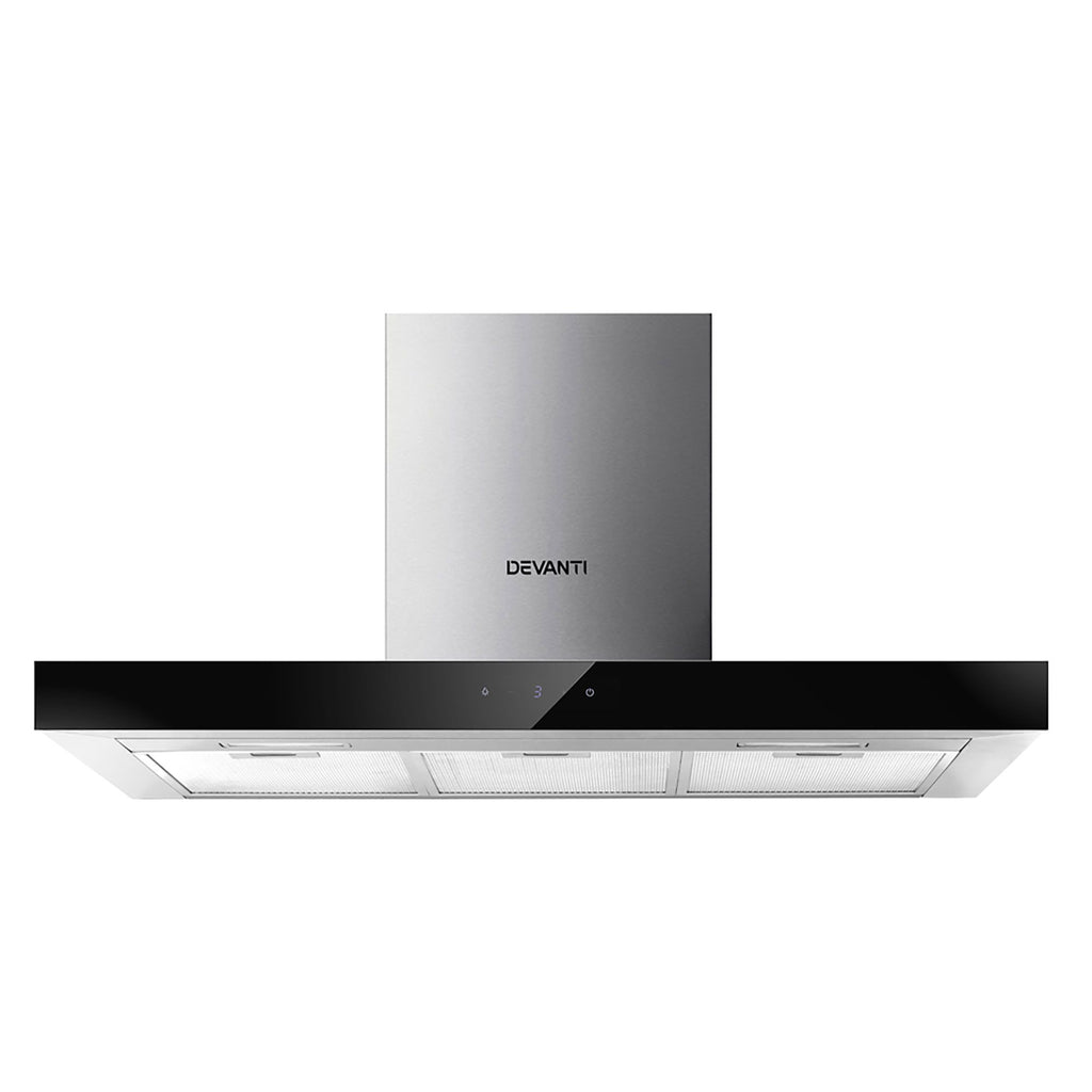 Campana extractora Devanti de 900 mm Campana extractora de 90 cm Vidrio Acero inoxidable