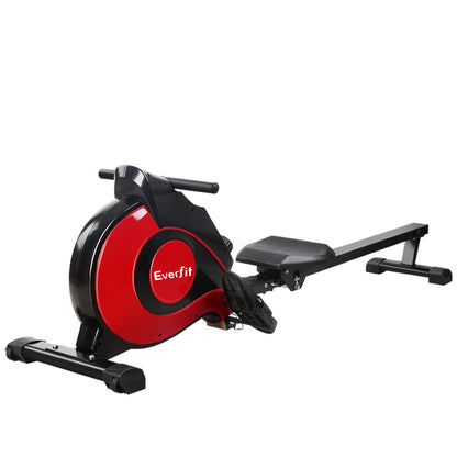 Máquina de remo Everfit Remo Resistencia magnética Ejercicio Gimnasio Cardio en casa Rojo