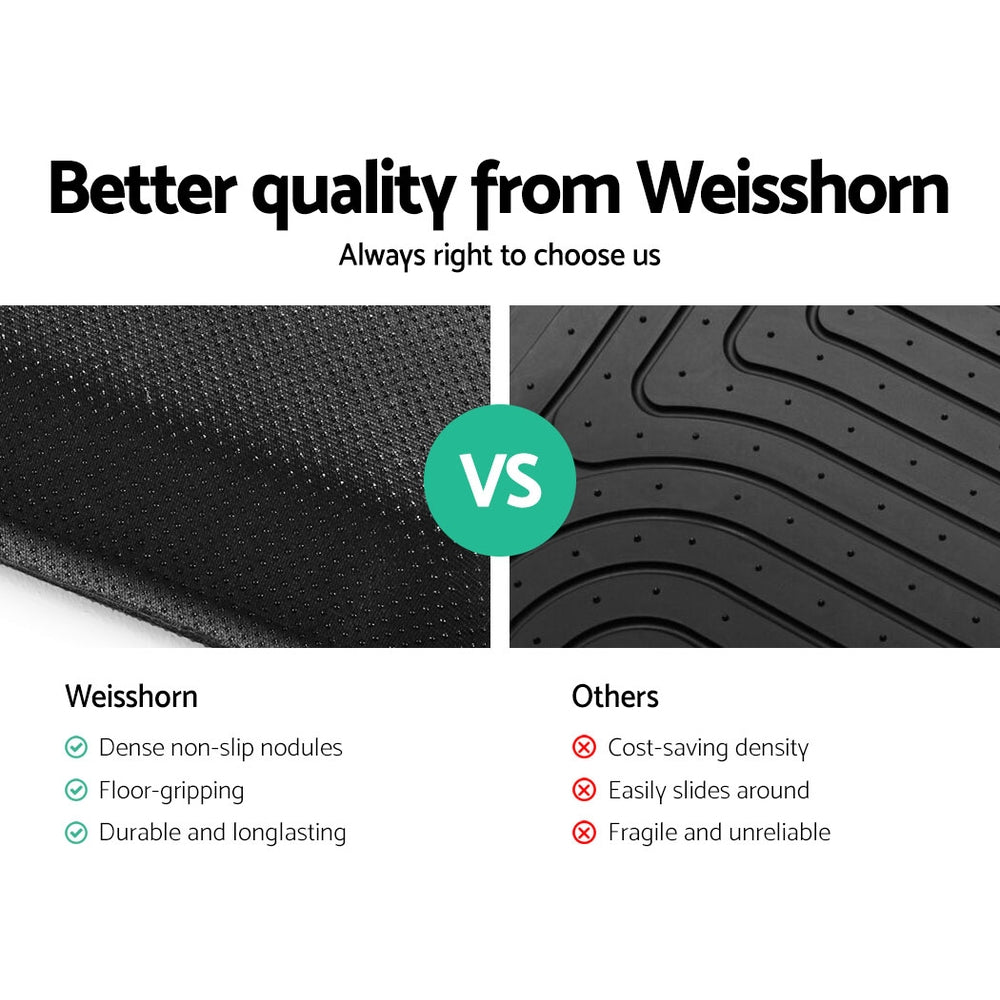 Weisshorn Car Floor Mats Rubber Fits Ford Ranger PX PX2 PX3 Dual Cab 2011-2022 3D - YDS.com.au