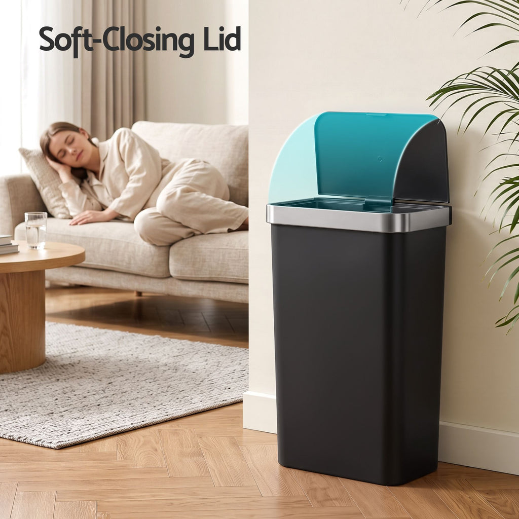 Devanti 50L Motion Sensor Trash Bin Automatic Kitchen Waste Dustbin Black