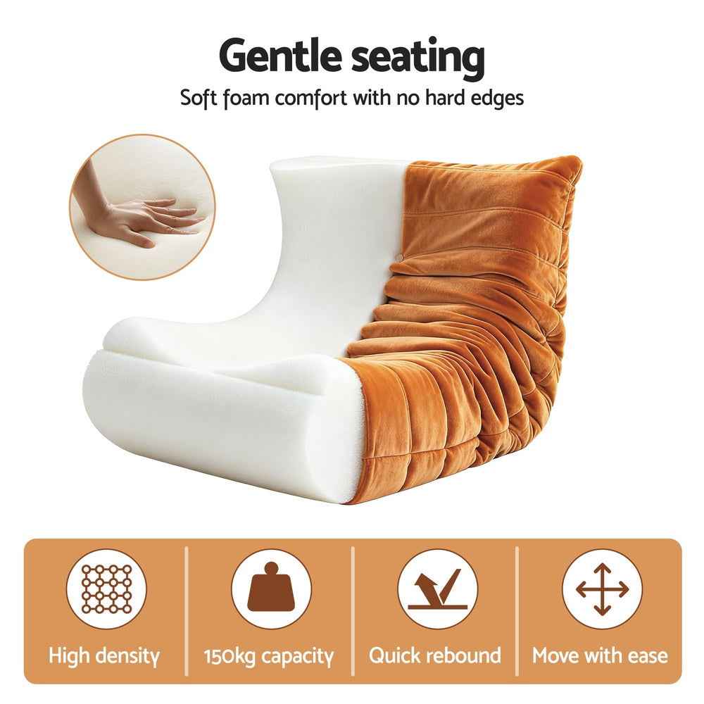 Artiss Lazy Sofa Accent Chair Floor Couch Leisure Lounge Foam Pouffe Recliner