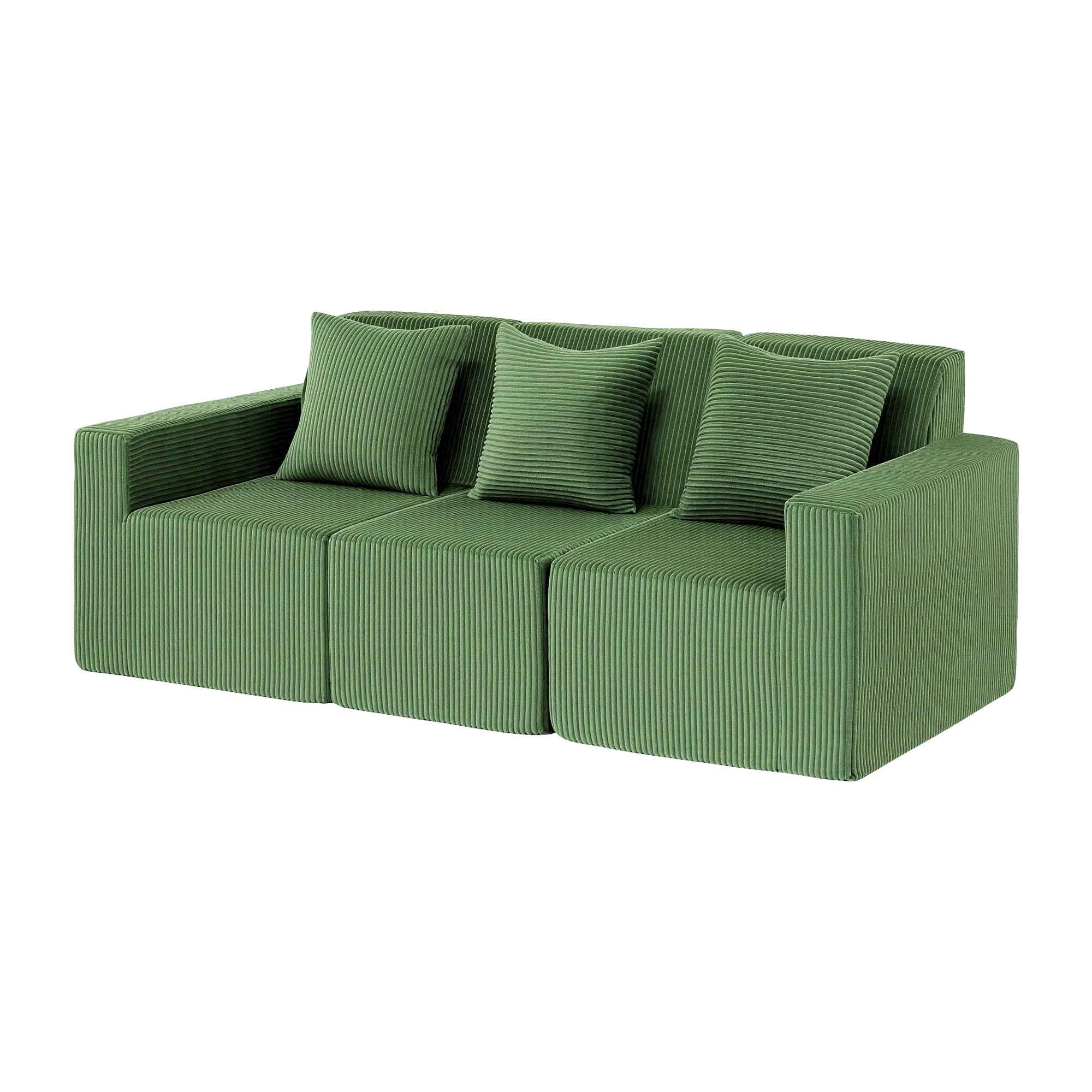 Artiss Modular 3-Seater Sofa Bed Convertible Sectional Floor Couch with Deep Seat
