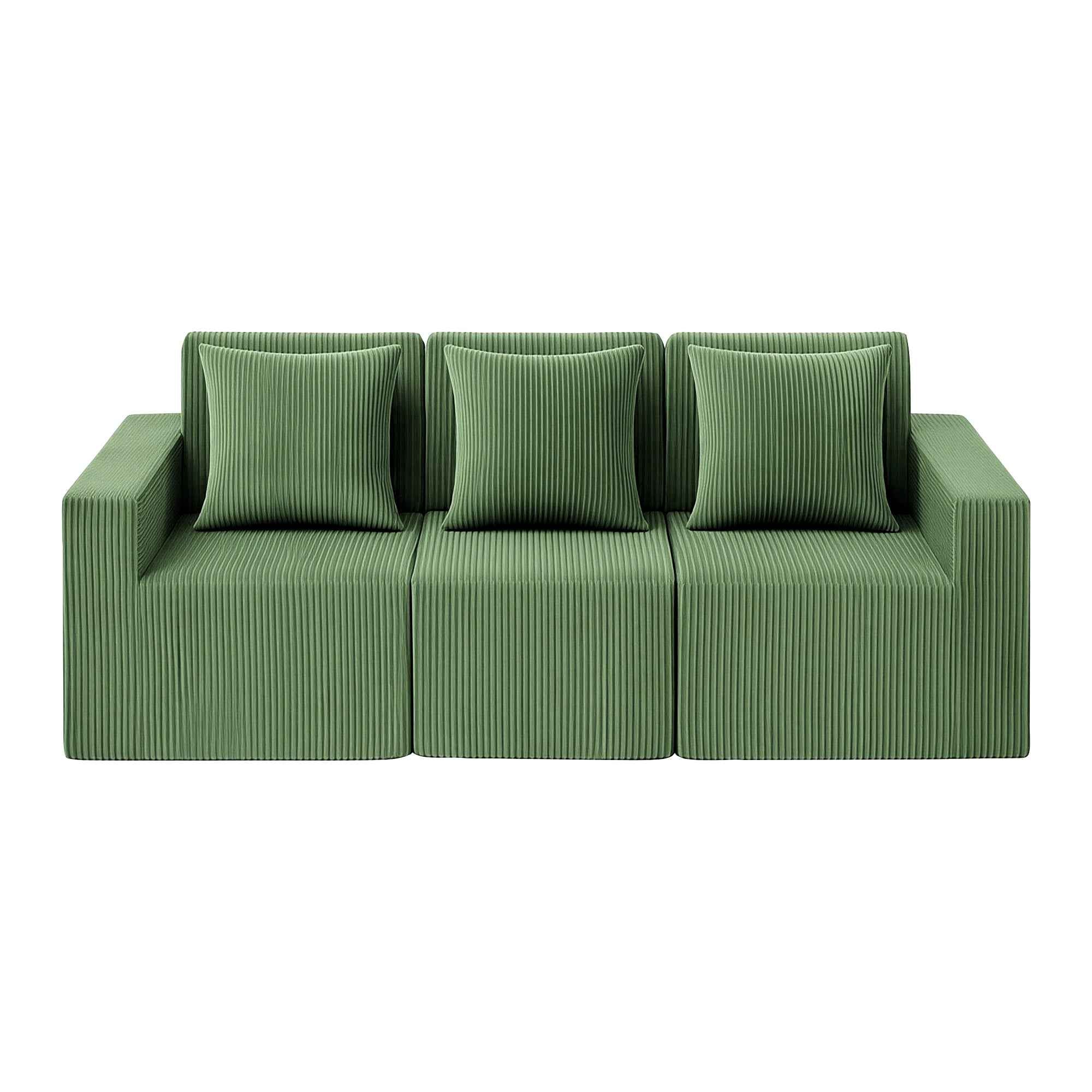 Artiss Modular 3-Seater Sofa Bed Convertible Sectional Floor Couch with Deep Seat