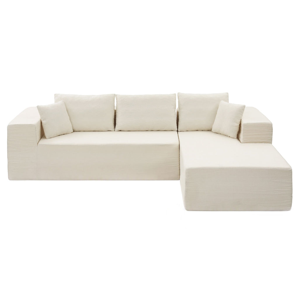 Artiss Modular Sectional Sofa 4-Seater L-Shaped Boneless Sofa Bed Chaise Lounge