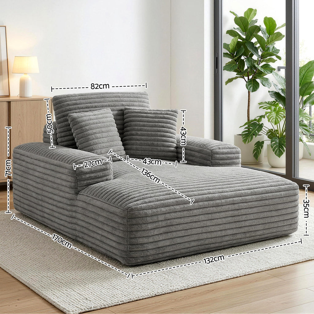 Artiss Sofa Bed Lounge Chair Recliner Couch Reading Chairs Sleeper Cloud Sofas