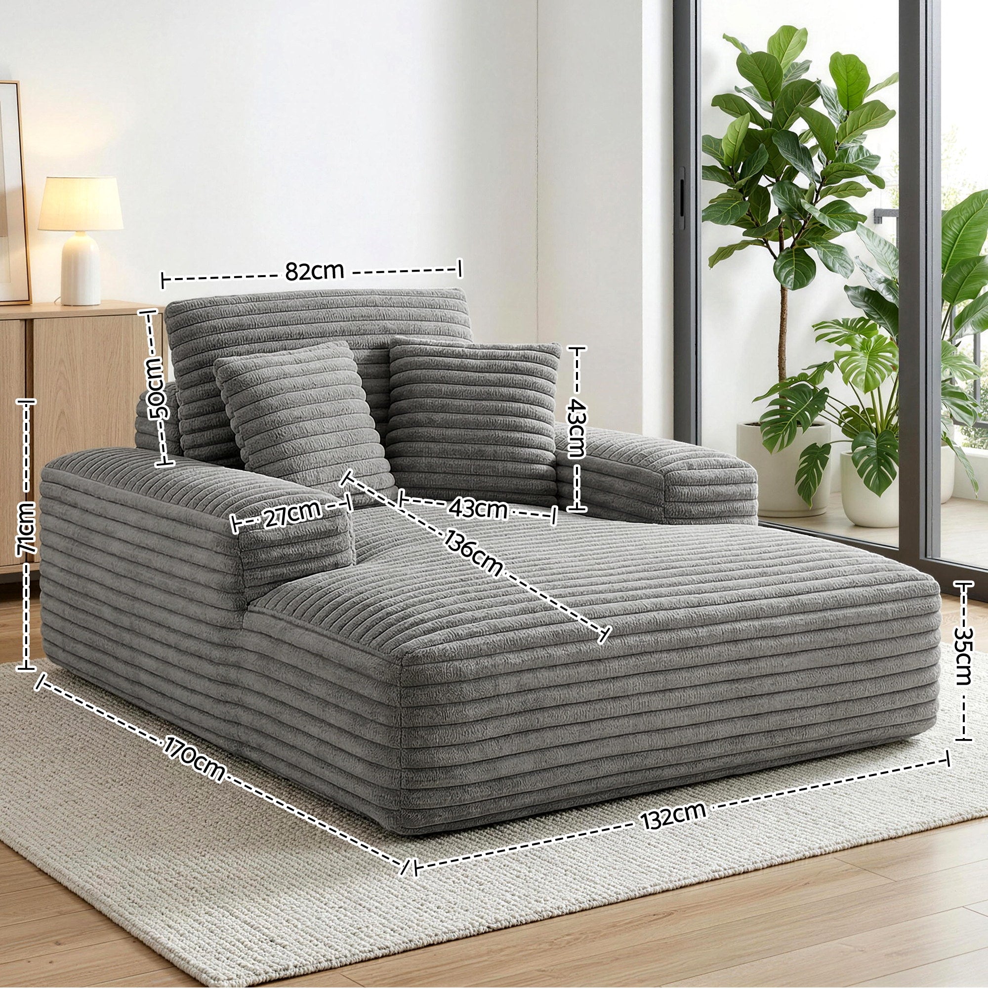 Artiss Sofa Bed Lounge Chair Recliner Couch Reading Chairs Sleeper Cloud Sofas