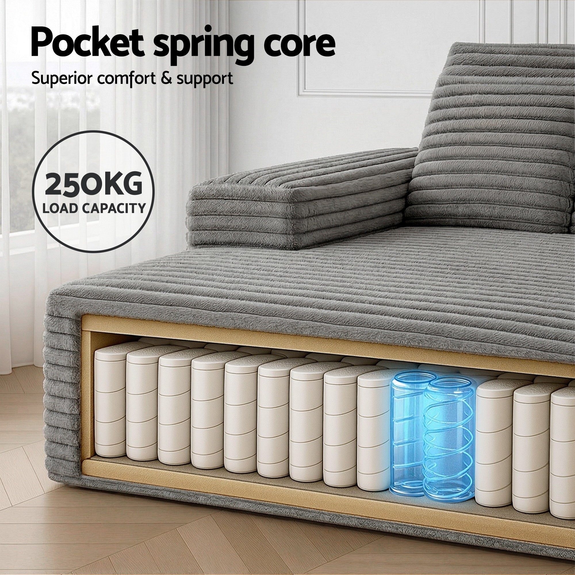 Artiss Sofa Bed Lounge Chair Recliner Couch Reading Chairs Sleeper Cloud Sofas