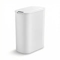 Devanti Automatic Trash Bin with Lid 25L Motion Sensor Kitchen Bin Touchless Garbage Can Plastic Slim Rubbish Bin with Liner Holder for Kitchen, Home, Office, White