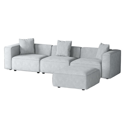 Conjunto de sofá modular Artiss de 4 plazas en color gris