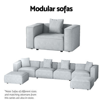 Conjunto de sofá modular Artiss de 5 plazas en color gris