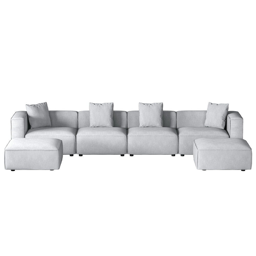 Artiss Modular Sofa Chaise Set 6-Seater Grey