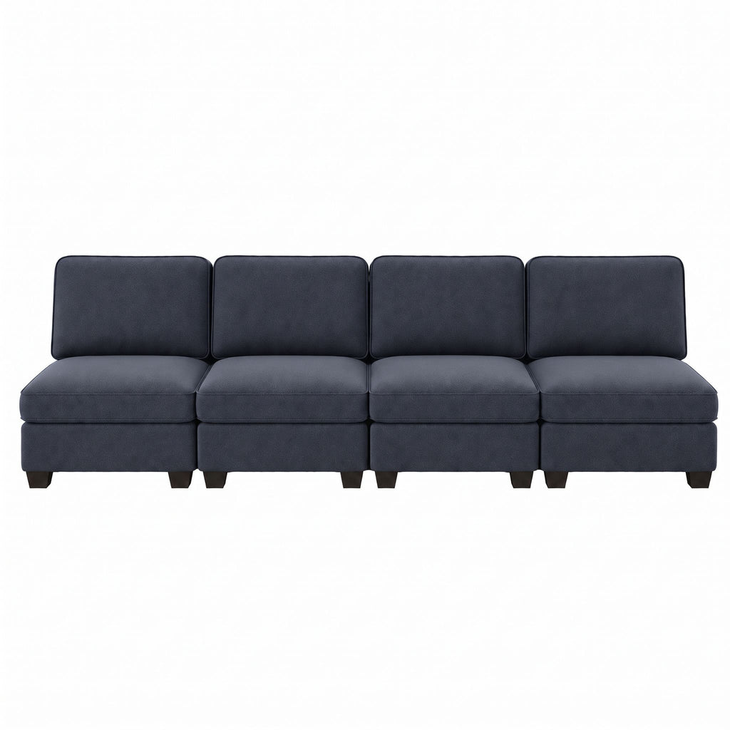 Artiss 4 Seater Modular Sofa Set Sectional Easy Assembly Dark Grey