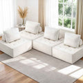 Artiss Floor Sofa Lounge Chair 4 Seater with Pillow