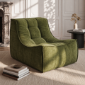 Artiss Floor Sofa Armless Chenille No Assembly Removable Cover Green