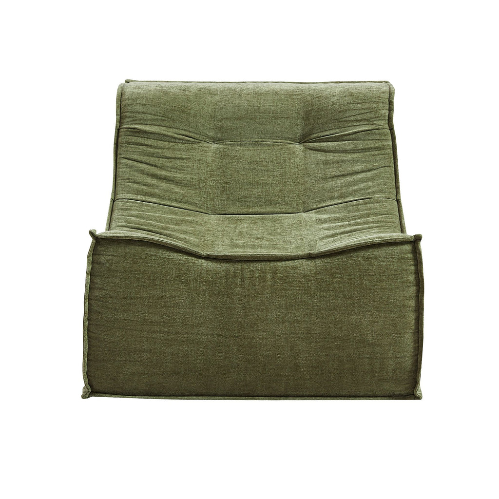 Artiss Floor Sofa Armless Chenille No Assembly Removable Cover Green
