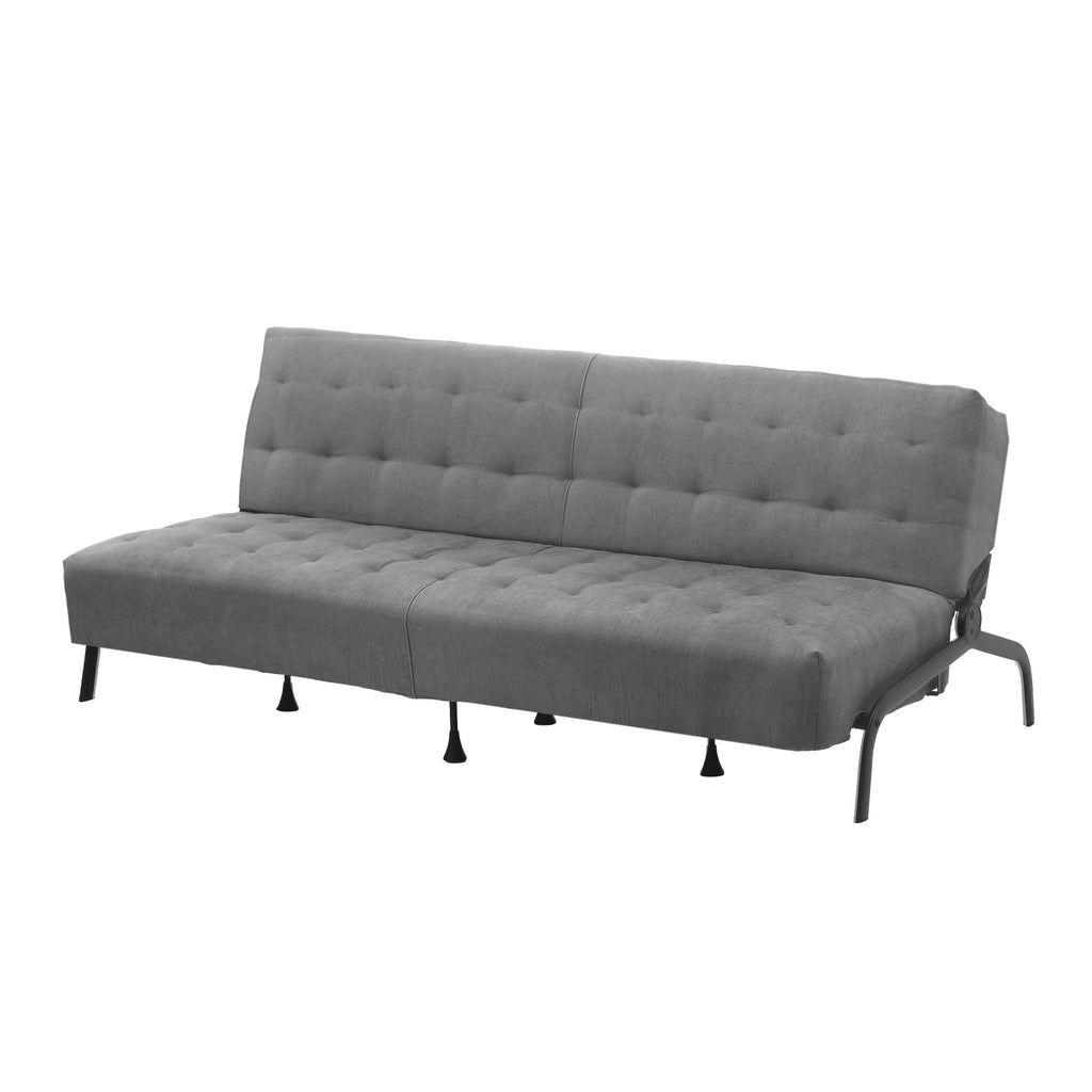 Artiss Sofa Bed, 1.9m 3-Seater Soft Innerspring Adjustable Couch Futon Chair for Apartment Dorm Living Room Office Study Bedroom, Grey