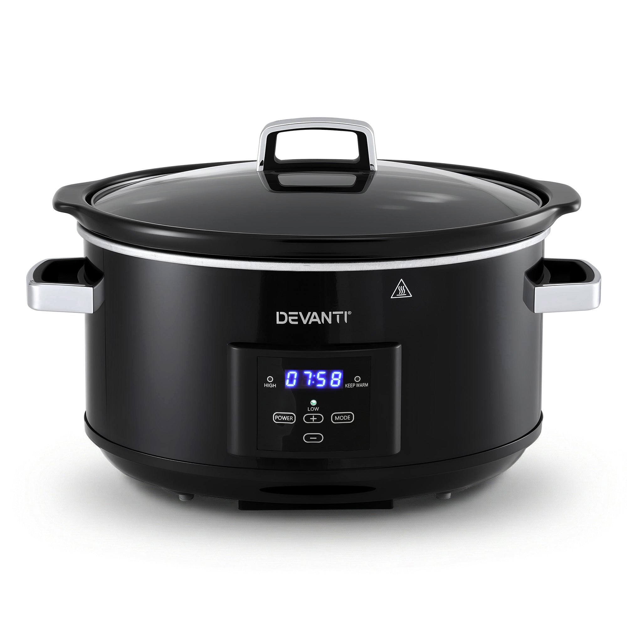 Devanti 8L Slow Cooker Electric Multi Cooker with 3 Heat Settings and Keep Warm Function