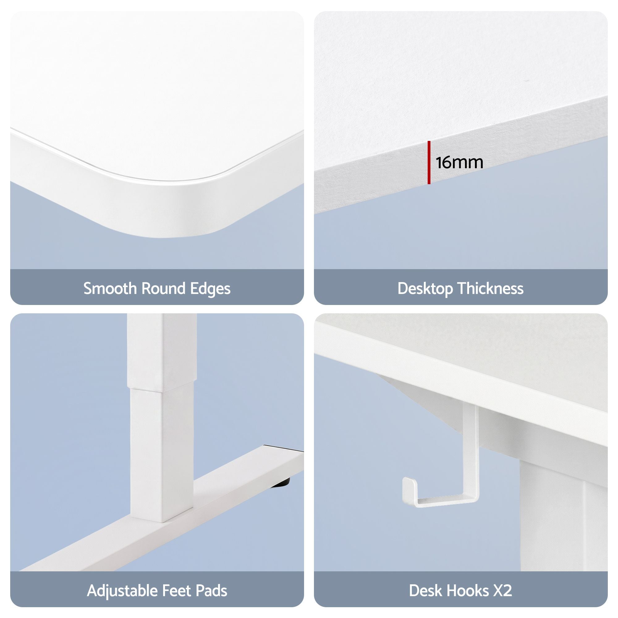 Artiss Standing Desk Office Chair Sit Stand Ergonomic Combo 140cm White