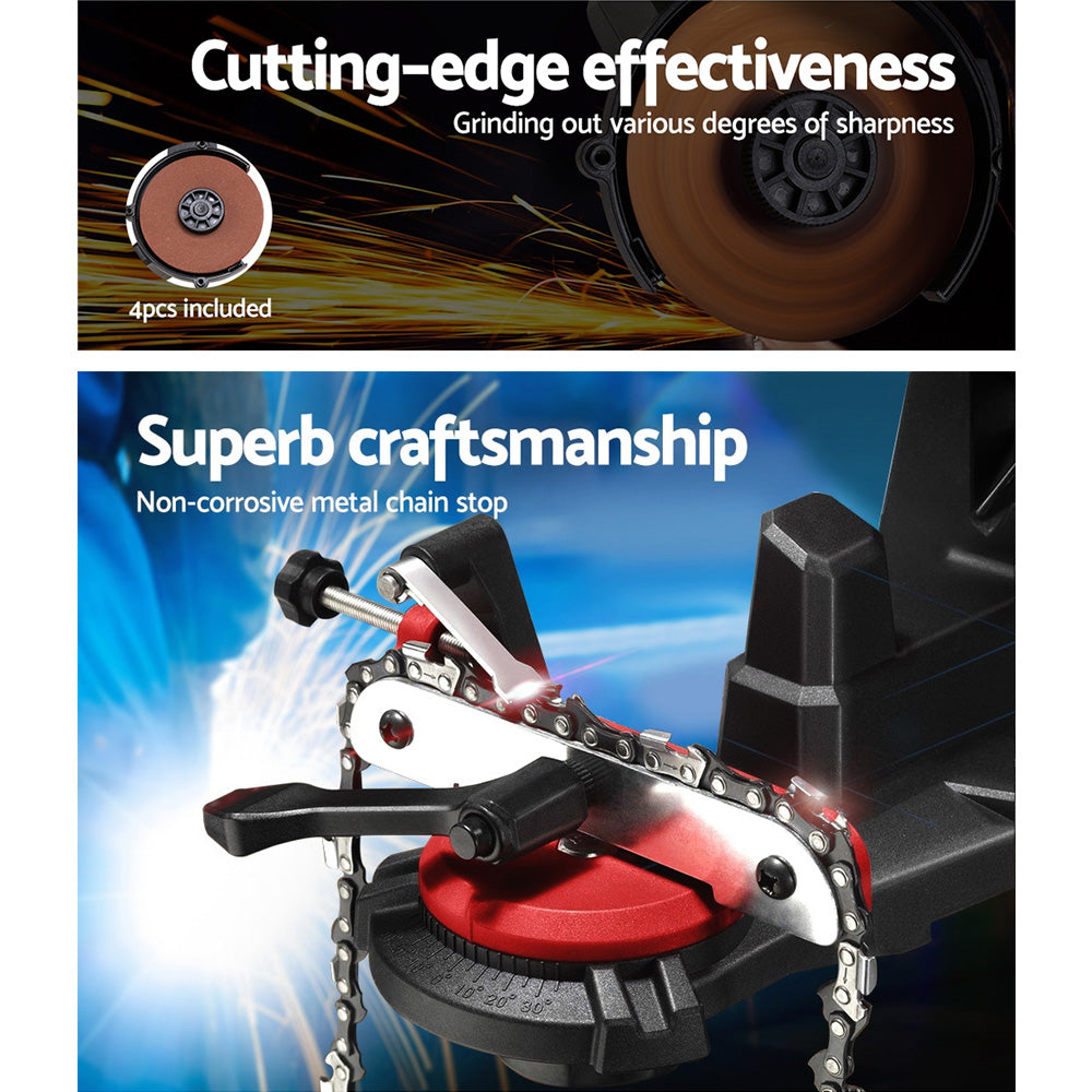 Giantz Chainsaw Sharpener Electric Chain Blade Sharpening Tool Grinder - YDS.com.au