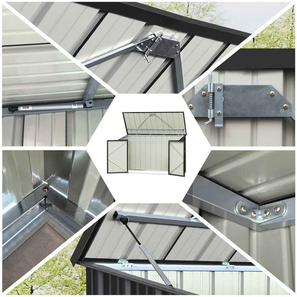 Giantz Garden Shed 2.22x0.91M Bike Sheds Outdoor Storage Tool Workshop House Shelter Double Door