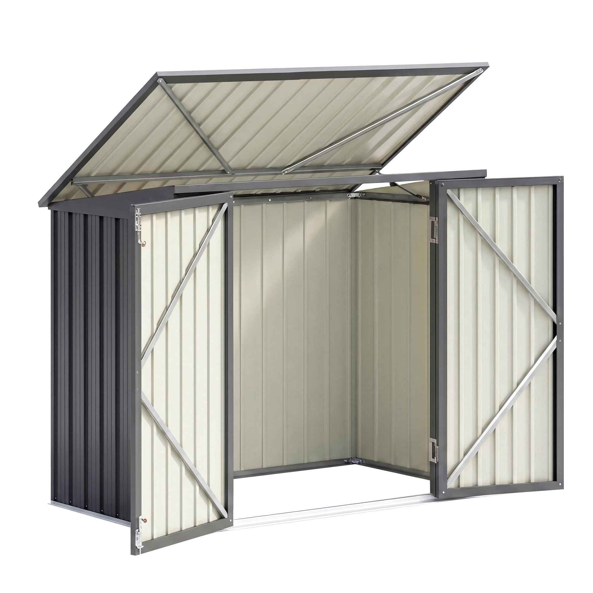 Giantz Garden Shed Wheelie Bin Storage Enclosure Outdoor Lockable Steel Cabinet