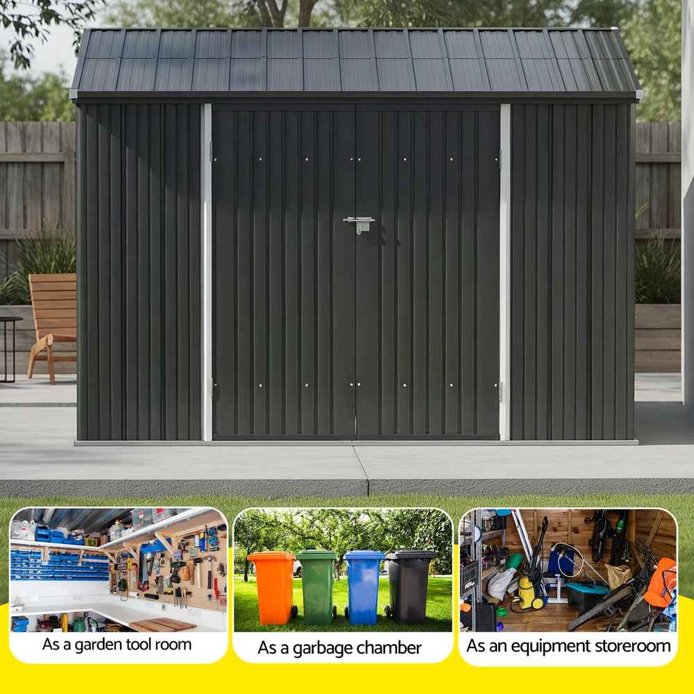 Giantz Garden Shed Galvanised Steel 3.05x1.5M Outdoor Storage Shed Workshop House Shelter