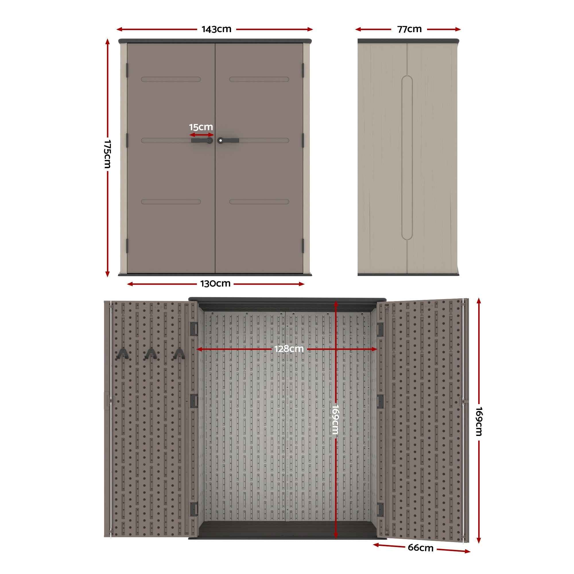 Giantz Garden Shed Outdoor Storage Shed Tool Workshop with Lockable Doors