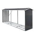 Giantz Firewood Storage Shed 334.5CM x 92CM Outdoor Log Rack Galvanised Steel Wood Holder