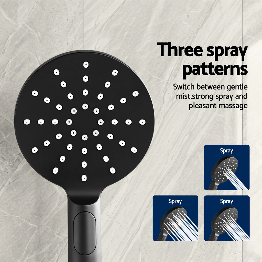 Cefito 9'' Rain Shower Head Set Handheld Round High Pressure Twins Tap Chrome