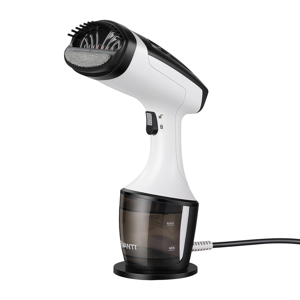 Devanti Clothes Steamer, 1500W Powerful Fast 30s Heat-Up Continuous Steam Lock 160ml Tank Fabric Brush Portable Handheld Steam Iron for Home Travel Business Trip