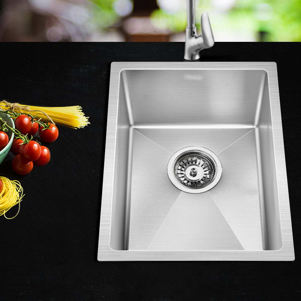 Cefito Kitchen Sink 44X34CM Stainless Steel Nano Basin Single Bowl Silver - YDS.com.au