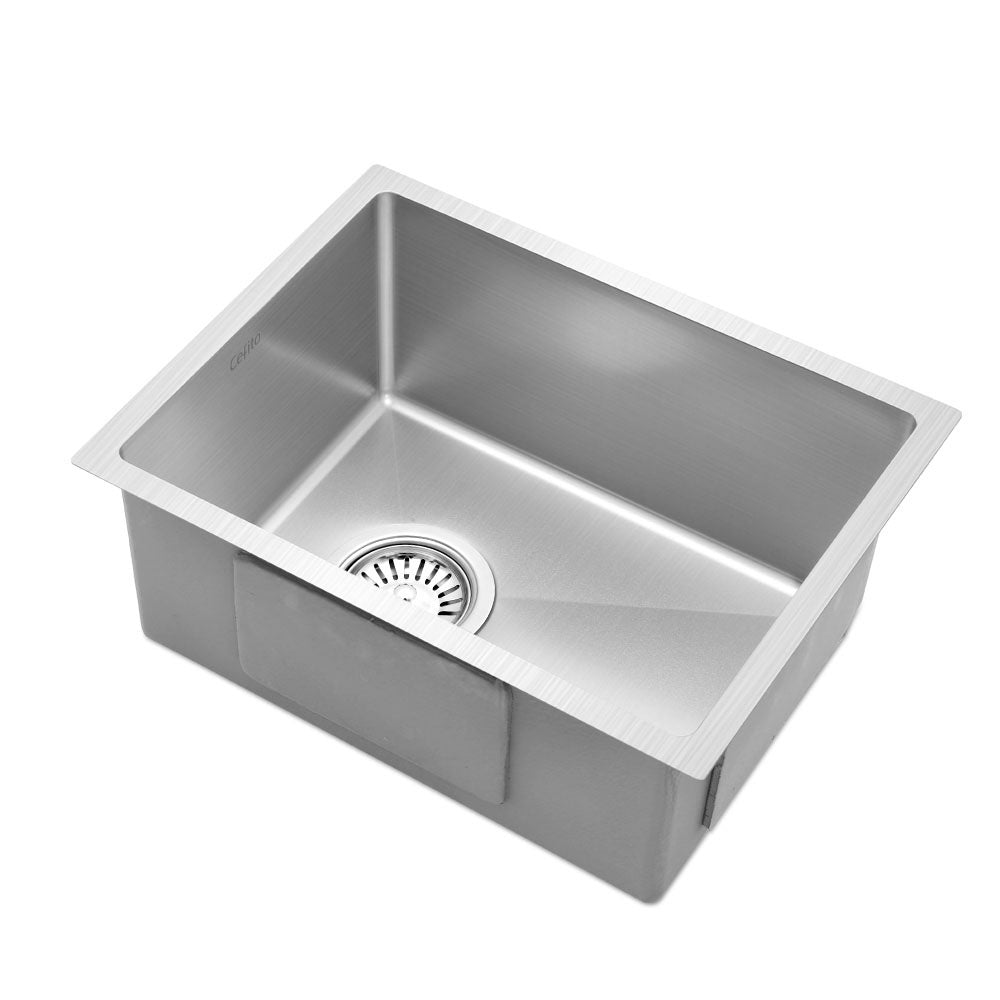 Cefito Kitchen Sink 44X34CM Stainless Steel Nano Basin Single Bowl Silver - YDS.com.au
