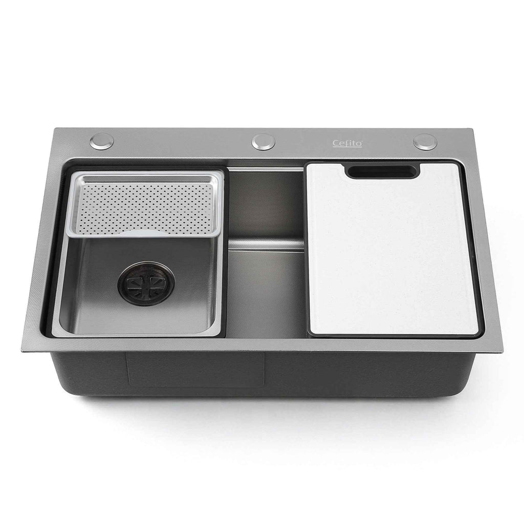 Cefito Kitchen Sink 304 Stainless Steel Bar Sink Millet Grain Water Basin Sink