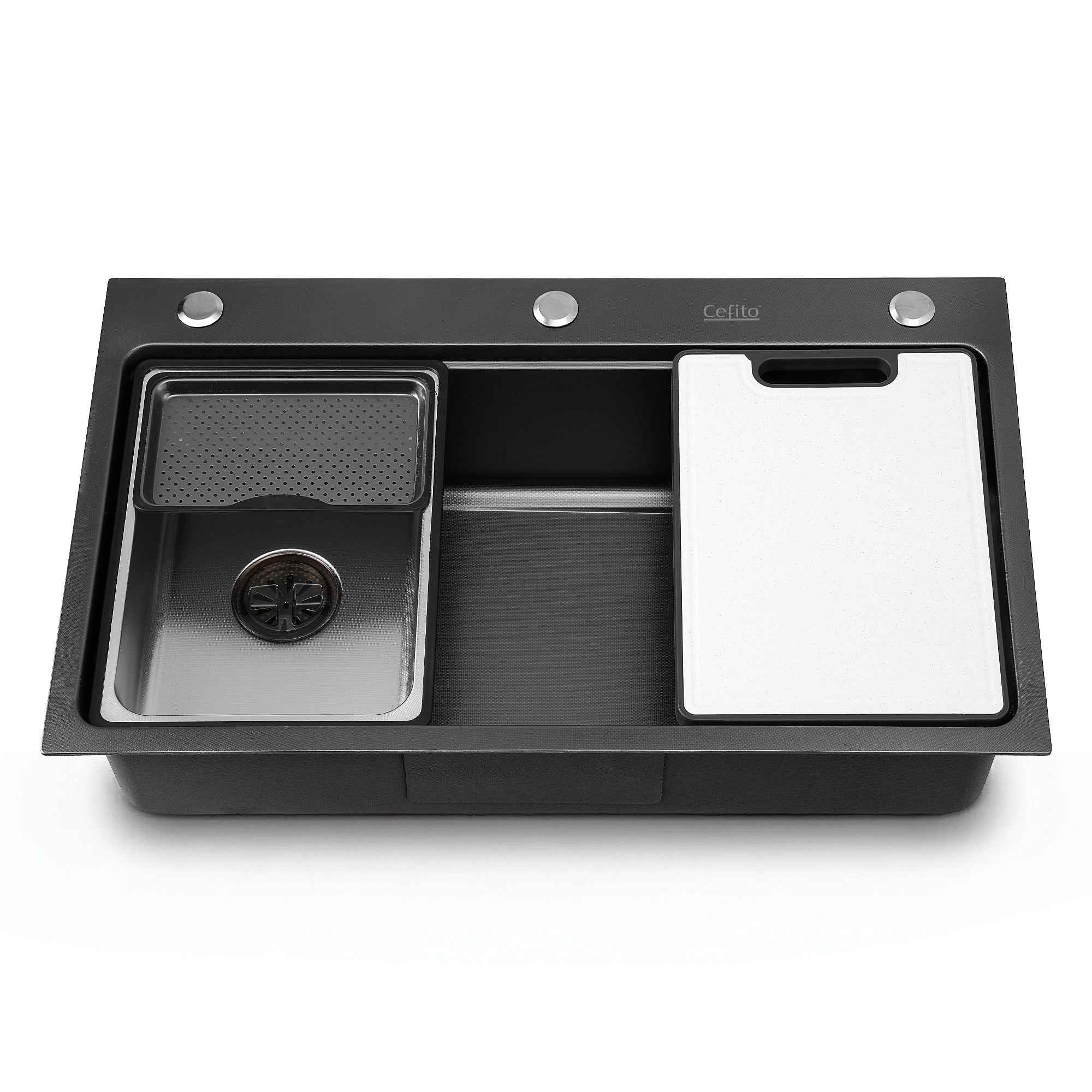 Cefito Kitchen Sink 304 Stainless Steel Bar Sink Millet Grain Water Basin Sink