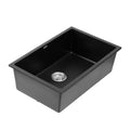 Cefito Kitchen Sink 70x45cm Granite Stone Sink Single Bowl Black - YDS.com.au