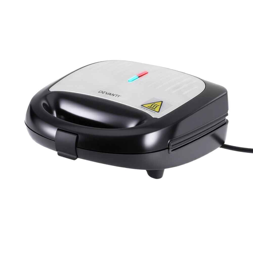 Devanti 3-in-1 Sandwich Press Waffle Maker Panini Press Grill 850W