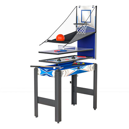 Mesa de juego 5 en 1, mesa de billar, tenis de mesa, air hockey, baloncesto, arcade, regalo