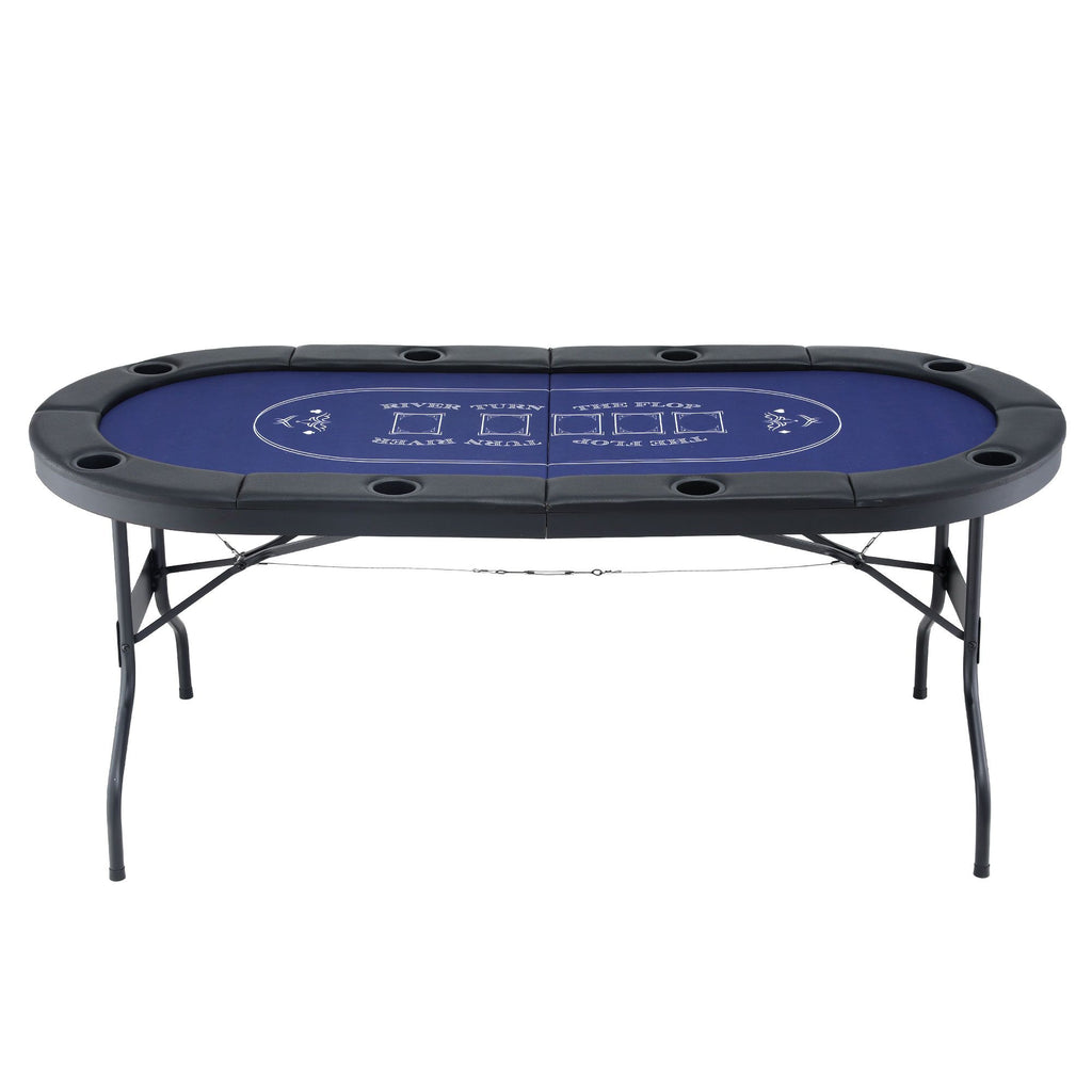 Poker Game Table Folding Poker Table 8 Player 1.8M 8-Player Table Top Cardboard