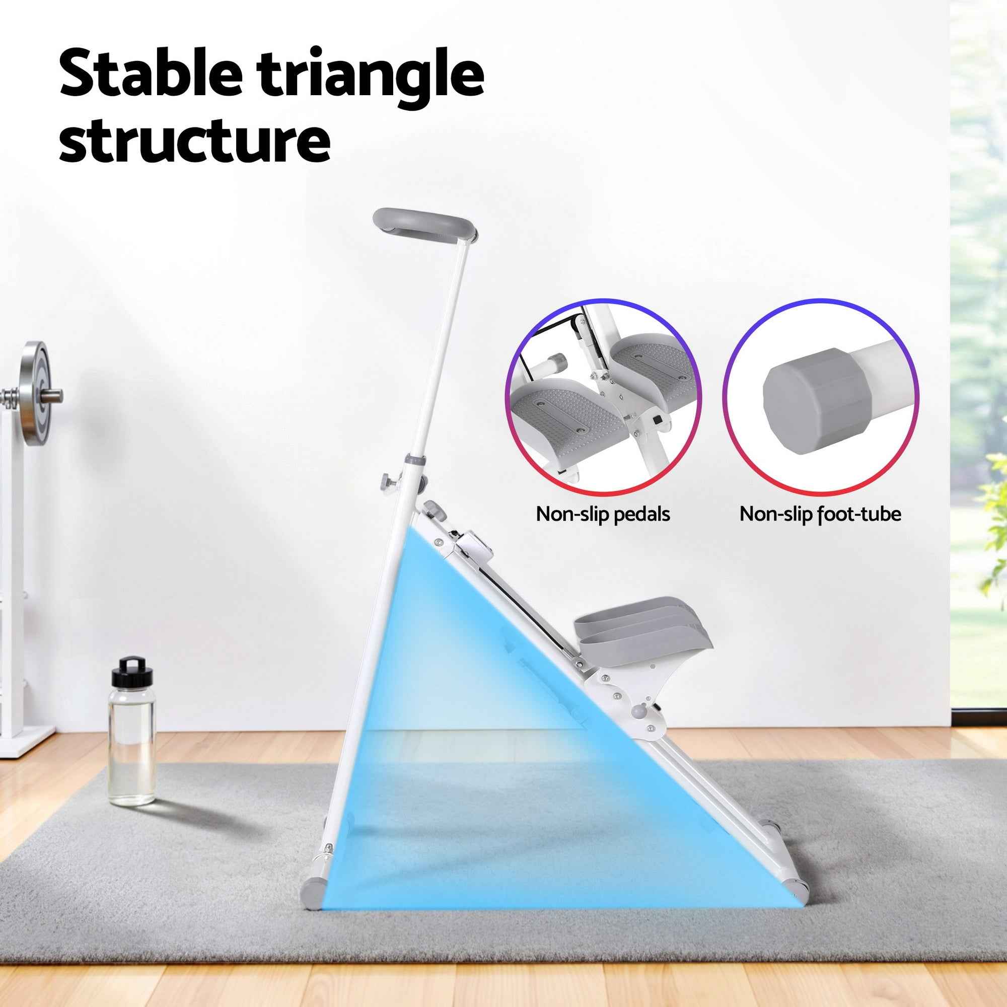 Everfit Step Machine Stair Climber for Home Gym Exercise Foldable LED Display Adjustable Handlebar