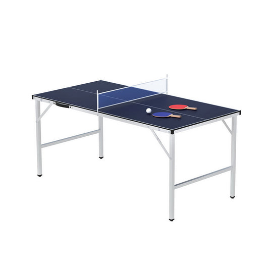 Mesa de ping pong Everfit, mesa de tenis de mesa plegable portátil para uso familiar, juego para el hogar y el interior