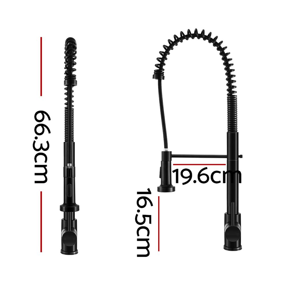 Grifo mezclador de cocina Cefito, extraíble, 2 modos, grifo para fregadero, lavabo, lavadero, color negro