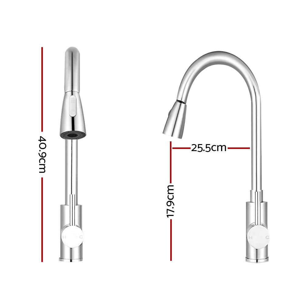 Grifo mezclador de cocina Cefito extraíble de 2 modos, grifo para fregadero, lavabo, lavadero, cromado