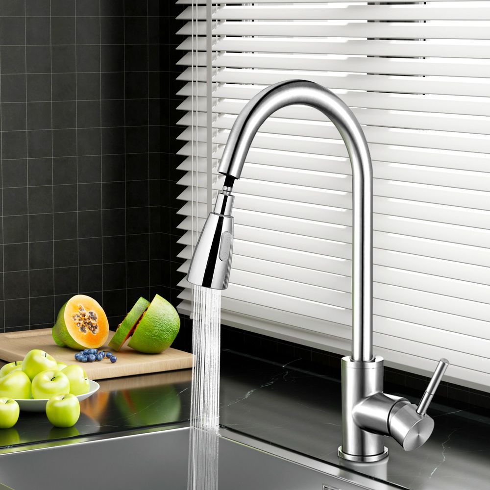Grifo mezclador de cocina Cefito extraíble de 2 modos, grifo para fregadero, lavabo, lavadero, cromado